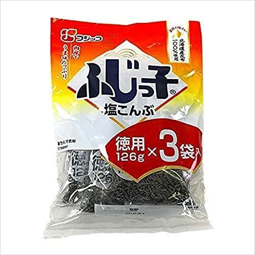 ふじっ子 塩こんぶ 126g x 3袋 塩昆布 つくだに北海道産昆布使用 国産 フジッコ 食品塩こんぶ3