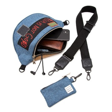 SlightlyNumb x RITE 聯名組合 腰包＋零錢包 (藍色)