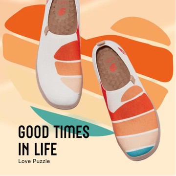 uin西班牙原創設計 女鞋 愛意拼湊彩繪休閒鞋W1010572