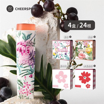【CheersJelly】舉杯低卡蒟蒻凍4盒超值組（葡萄＋蘋果＋蜂蜜鳳梨＋蜜桃乳酸各1盒）_廠商直送
