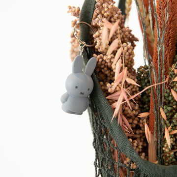 Miffy 米菲兔莫蘭迪公仔鑰匙圈吊飾 - 灰藍色