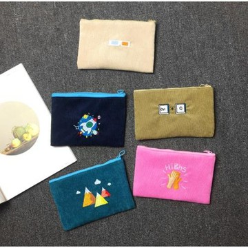 韓國卡通手機包女可愛萌刺繡零錢袋拉鏈充電寶手拿包手機袋小方包