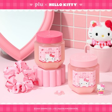 [HELLO KITTY] plu Perfumed Sugar Body Scrub 510g (#Melrose/#Fleur Soap) (SET/SINGLE)