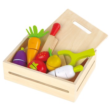 KCFriends C妹蔬果組 木製仿真蔬果玩具 親子共玩 培養孩子認識顔色 材質安全無毒 堅固耐用  1組