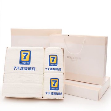 純棉毛巾浴巾三件套 禮品伴手禮毛巾浴巾套裝 商務實用禮盒logo定
