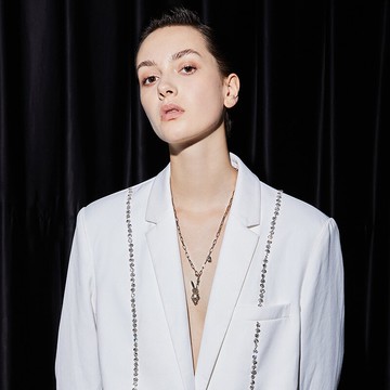 ZEGL兔子項鏈女輕奢小眾設計嘻哈毛衣鏈長款2021年新款吊墜鎖骨鏈