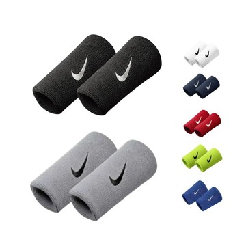 【樂買網】NIKE SWOOSH 單色加長腕帶 雙入裝 護腕 吸汗 BASKETBALL系列NNN05 N1012406