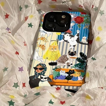 花貓房間蘋果16Promax手機殼iPhone17Promax菲林二合一15pro雙層14/13/x