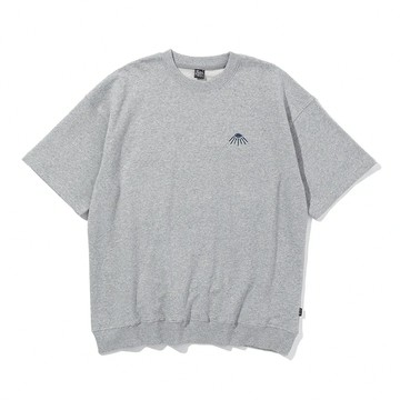 日本POLER SEEKER BAGGY S/S TERRY CREW 毛厚軟棉圓領衫/灰 - L