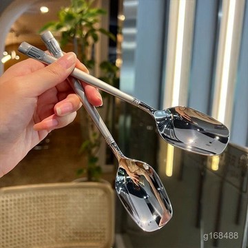 💥嚴選好物💥 精緻爆款勺子ins高顔值家用湯勺餵飯學生喫飯網紅勺韓式長勺便宜 J4WO