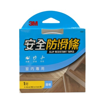 3m 安全防滑條-室內專用 7681, 透明  1吋
