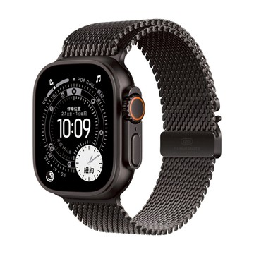 Apple 2025 Apple Watch Ultra3 鈦金屬  黑色 + S黑色鈦金屬米蘭式錶環  GPS + 行動網路  49mm