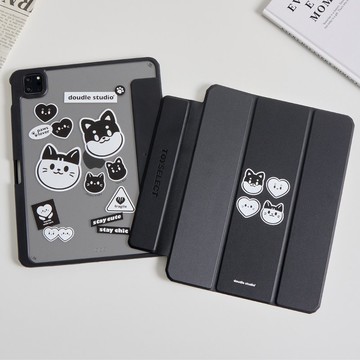 doudle studio愛心豆喵排排站強悍磁吸iPad三折保護殼