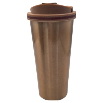 金屬亮面咖啡杯 500ML 304不鏽鋼  玫瑰金  1個