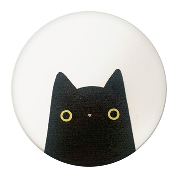 FUJI-GRACE 富士雅麗 貓咪天然珪藻土杯墊  黑貓  直徑10.3 x 厚度 0.7cm  1個