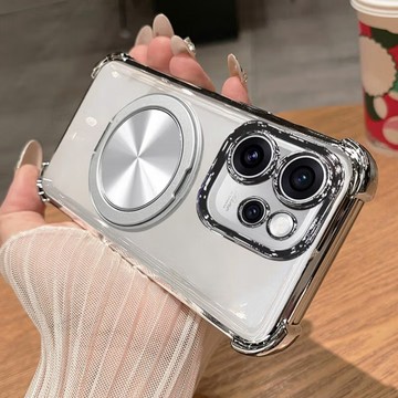 360°旋轉支架 自帶高清鏡頭膜 防摔殼 適用於 OPPO Reno 15 14 13 12 Pro 手機殼