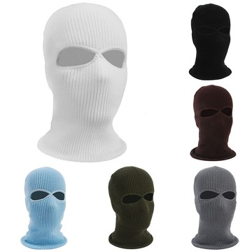 洛陽牡丹 雙孔冬季防風保暖騎行頭套針織反恐蒙面帽護臉護頸摩托車頭罩