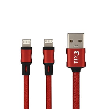 Cxin 宸欣 雙頭IPHONE 6A 極速充電線 尼龍編織線  120cm  紅色  1個