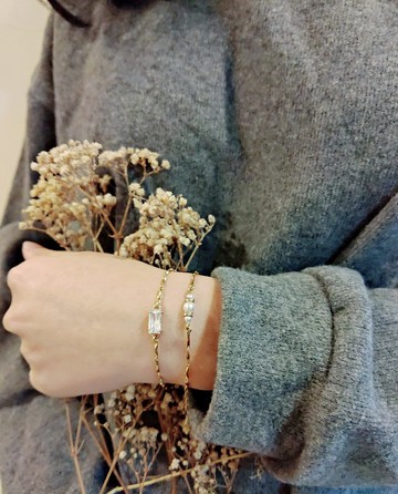 吃一顆小冰塊 黃銅鋯石手鍊