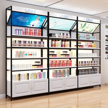 超優惠-可開發票 展示櫃貨架化妝品展示架母嬰店貨櫃置物架産品展架超市陳列櫃展櫃