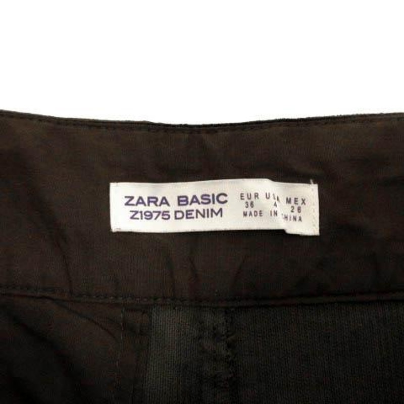 ザラ ベーシック ZARA BASIC パンツ ワイドパンツ ラップ コーデュロイ