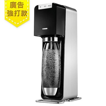 【Sodastream】電動式氣泡水機 POWER SOURCE旗艦機【贈1L金屬寶特瓶】【神秘黑】【恆隆行授權經銷】