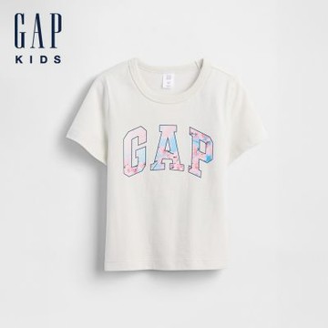 【GAP】嬰兒及幼兒櫻花 Logo T恤-卡爾石色(888392)