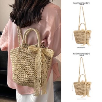 夏天草編包包女大容量手提包海邊度假沙灘編織包菜籃子單肩斜挎包