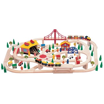 Mentari 火車道岔建構城市組  130種多樣化配件  模擬真實情境  發揮想像力  無毒無害  MR-6118  1組