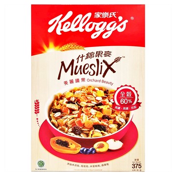 家樂氏什錦果麥 美麗纖果 含5種穀物 全穀60% 高纖高鐵  375g  1盒