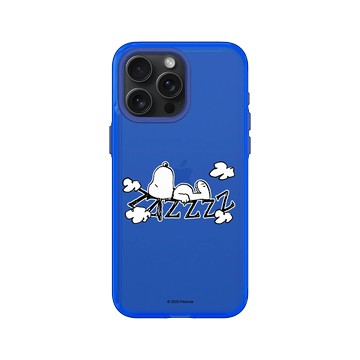 iPhone 15 Pro Max Clear 激光藍 - 史努比 Snoopy - 雲朵上睡覺