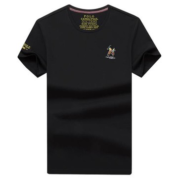 專柜正品保羅POLO衫抗皺男士短袖T恤純棉圓領刺繡休閑半袖男裝潮