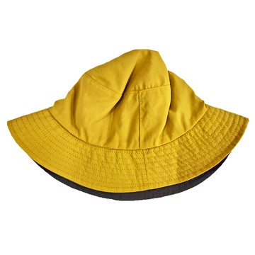 華成百貨 防曬抗UV 兒童款雙面漁夫帽 KA2053  芥黃色
