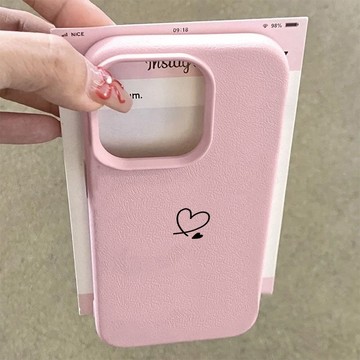甜酷風格皮紋手機殼 四角加固防撞防摔 適用 iPhone16Pro 15ProMax 14Pro 13 12 XR XS