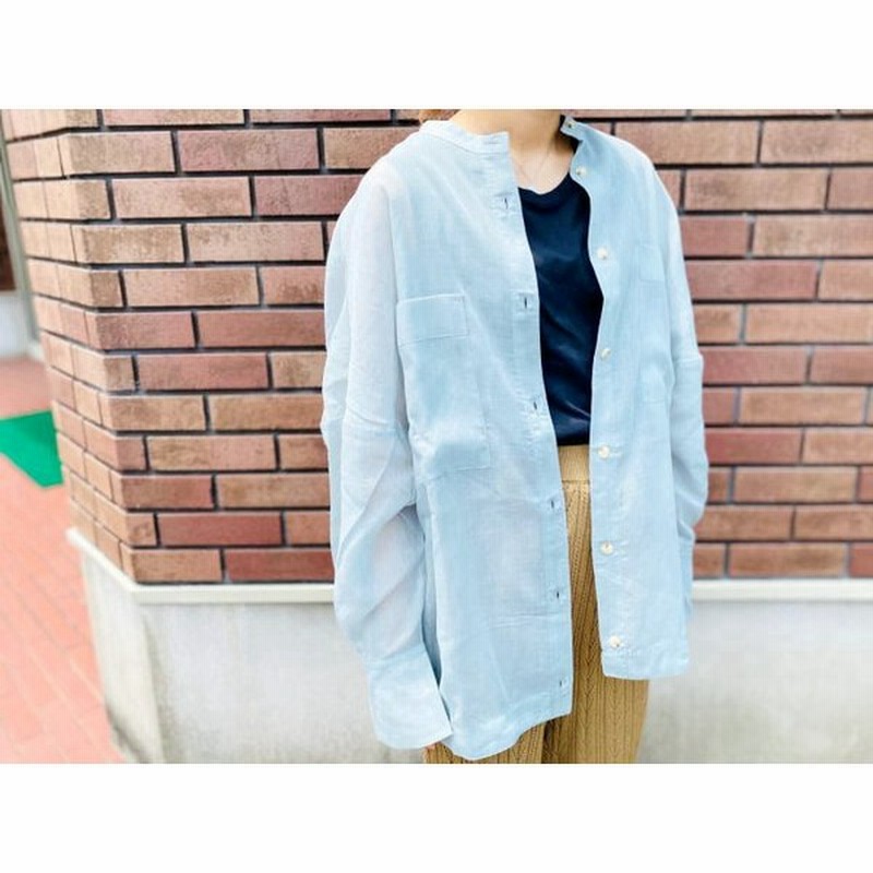 ハンチ シャツ Wln38 ポリスパンシアーバンドカラーシャツ レディース 通販 Lineポイント最大0 5 Get Lineショッピング