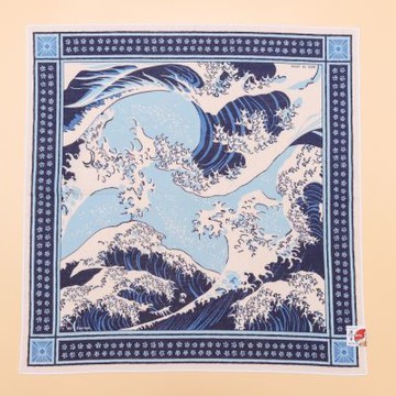 京都手帕-頭巾BANDANA系列-大浪(浪裏)