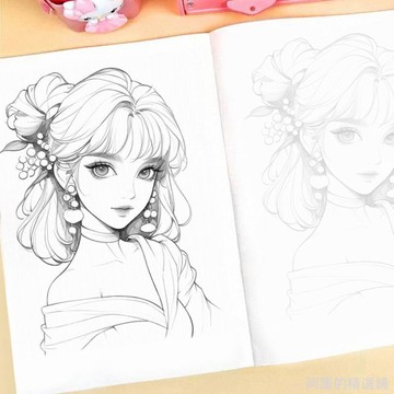 優選好物  精選好物 漫畫動漫繪畫教學書描摹本頭部新手入門頭像臨摹本古風美女素描本