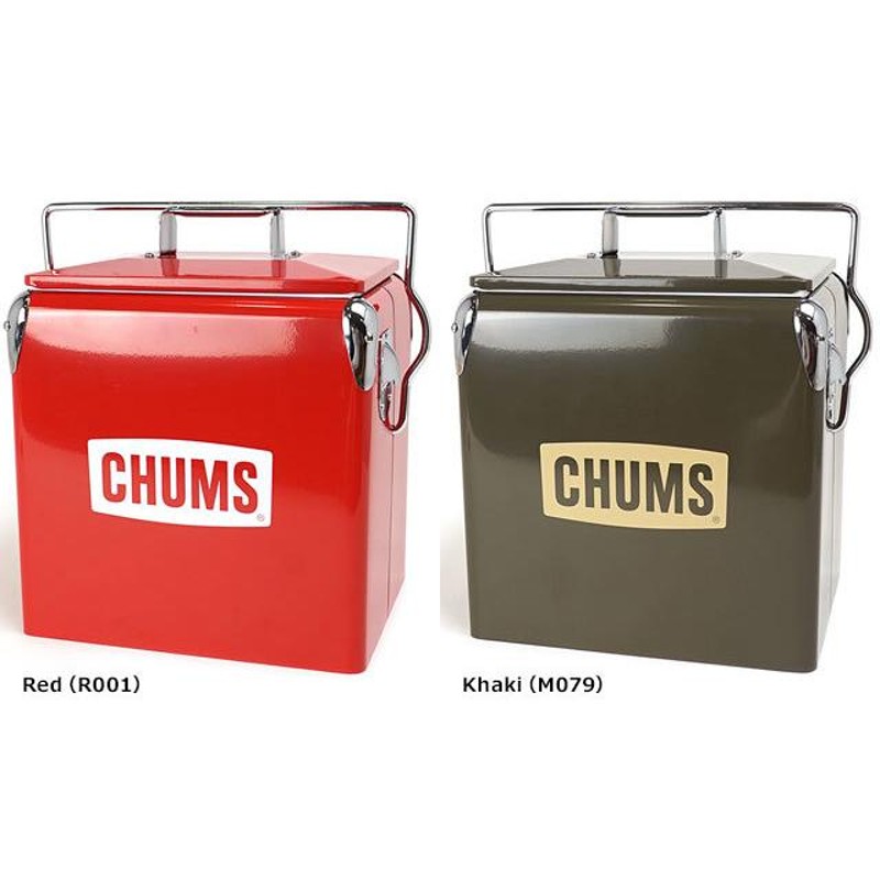 CHUMS - CHUMS チャムス スチール クーラーボックス 12L レッド CHUMS チャムス スチールクーラーボックス Steel Cooler Box 12L