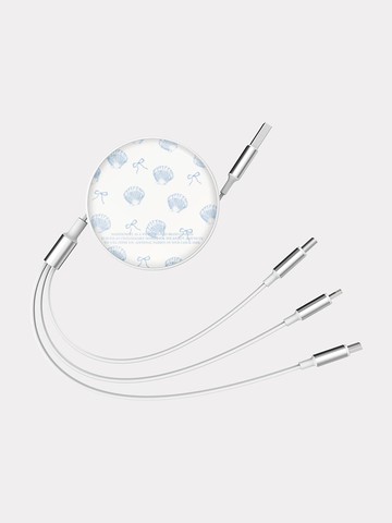 Pearl Shell Design Reel Type Charging Cable