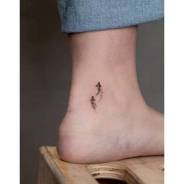 「3D魚」迷你 紋身貼紙 微刺青 輕紋身  可愛 原創 水族 立體 小心機 防水持久 紋身貼 超美 性感 魚 水中