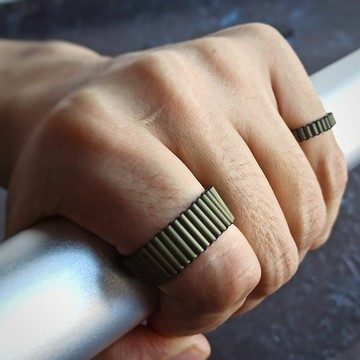 男士手工戒指 手工飾品 寬版彈性戒指 彈力戒指