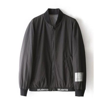 雙面穿！青春時尚！棒球領羽絨服男士保暖上衣冬季短款剪標外套潮