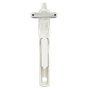 日本 SP SAUCE 戶外攜帶多向旋轉削皮刀 附刀片護套  1個  象牙白色