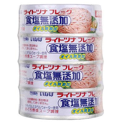 いなば ライトツナ食塩無添加 (70g×4)×3個