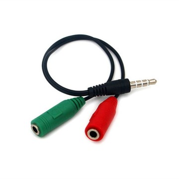 Ω音頻轉換線 3.5mm 二合一轉接線 電腦耳機轉手機筆電 2IN1  電腦線材 轉接線