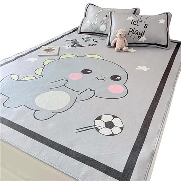 夏季冰絲涼席三件套可水洗學生宿舍單人家用可折疊夏天可機洗席子