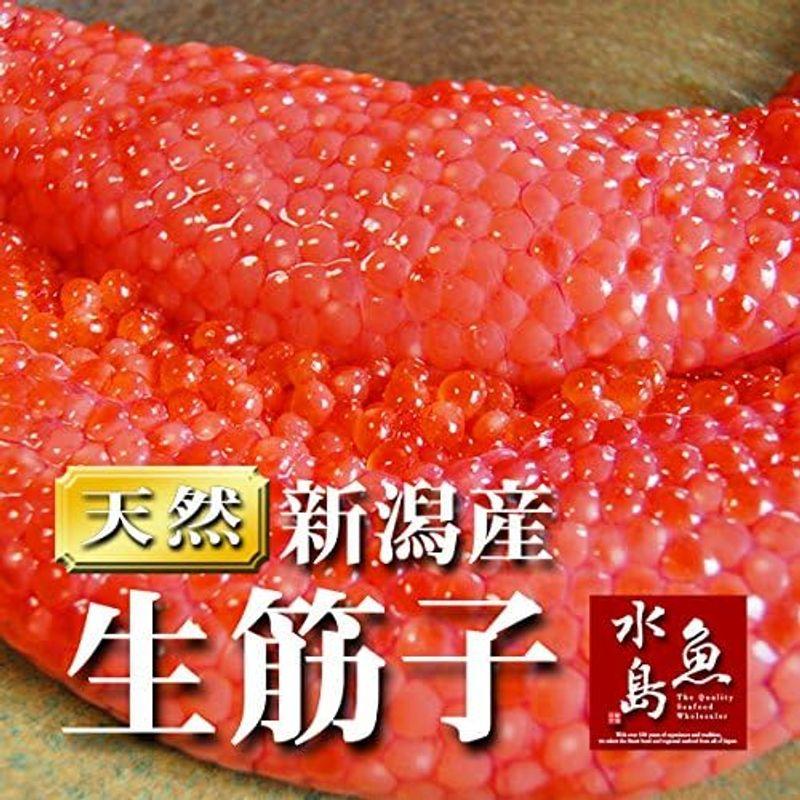 魚水島 新潟産 生筋子（生いくら）季節限定「ずっしり大粒 生すじこ」 500g