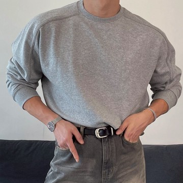 正韓基本款素色純棉剪裁圓領大學T 3色 YUPPIE 預購商品 1021