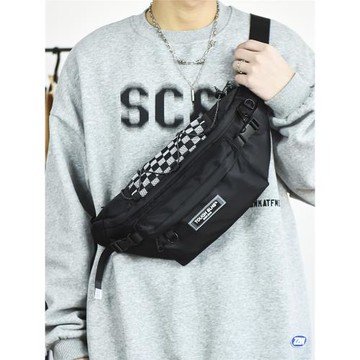 胸包男潮牌斜挎包ins潮單肩包男士包包運動挎包新款日系休閑背包