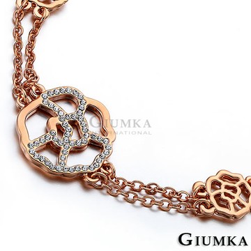 GIUMKA 手鍊玫瑰蔓延玫白鋯
